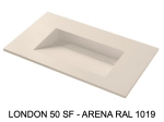 Plan vasque lavabo sur mesure : L 60 à 201 x P 40 à 51 cm, finition lisse mate, 10 couleurs au choix, Anti bactérien, résine Akrytan® teinté dans la masse, Livraison Offerte.